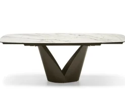 Calla Matbord 100x200-296 cm Bronze / Keramik