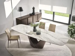 Calla Matbord 100x200-296 cm Bronze / Keramik