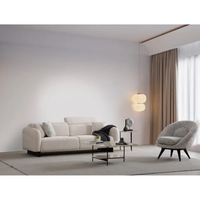 Caprice 3-sits soffa White