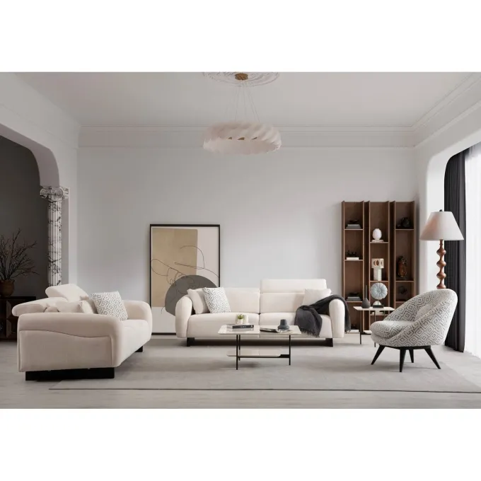 Caprice 3-sits soffa White