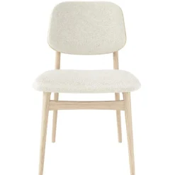 Carl Matstol Vitoljad Ek/Beige Tyg