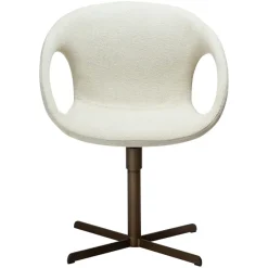 Carry Stol Bone White bouclé, Brass