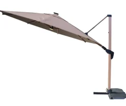 Caserta Frihängande Parasoll Beige/Wood 3,5m