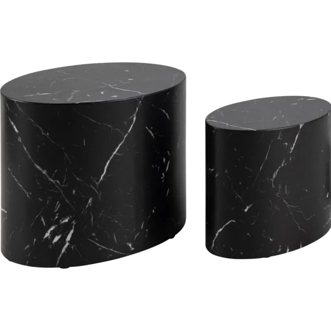 Cenon Satsbord 40x33x48 cm Marquina-marmor