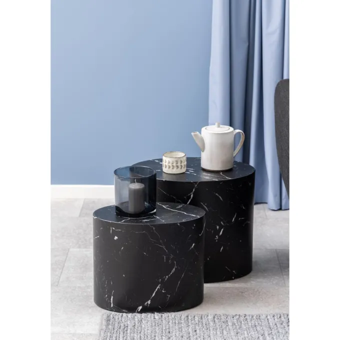 Cenon Satsbord 40x33x48 cm Marquina-marmor