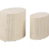 Cenon Satsbord 40x33x48 cm Travertin