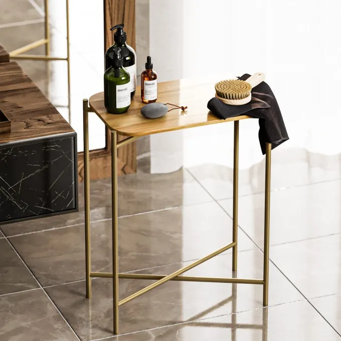 Chisinau Sidobord Guld Natur