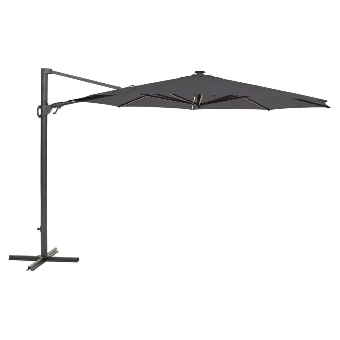 Cilento Frihängande Parasoll Ø350 cm Antracit/Grå