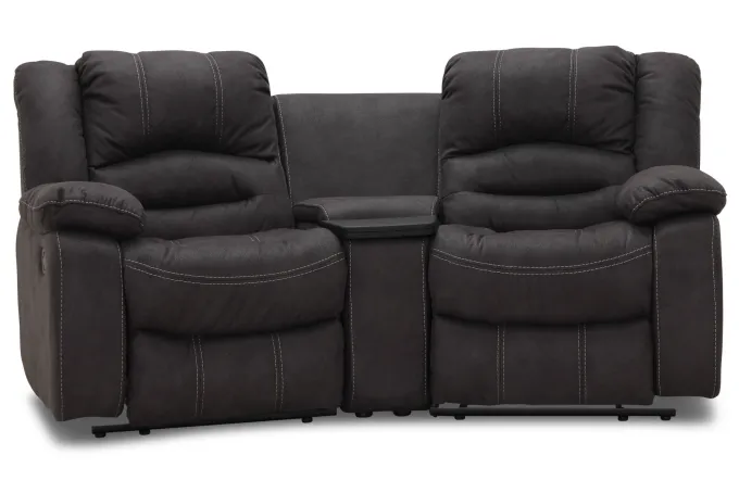 Cinema 2-sits Svängd Biosoffa Grått Tyg