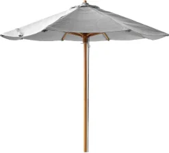 Classic Parasoll 2,4m Låg Teak/Light Grey