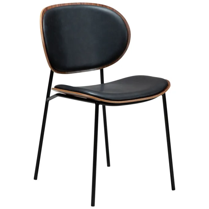Clementina Stol Raven Black, Walnut