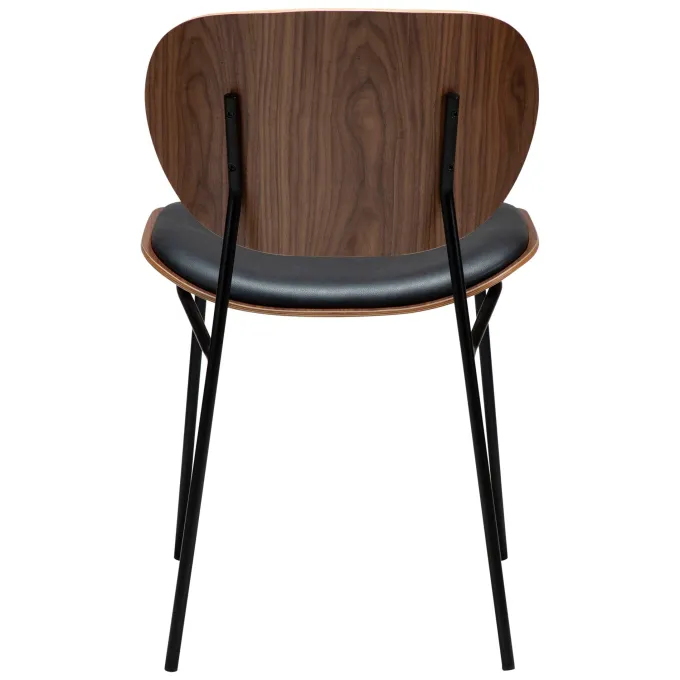 Clementina Stol Raven Black, Walnut
