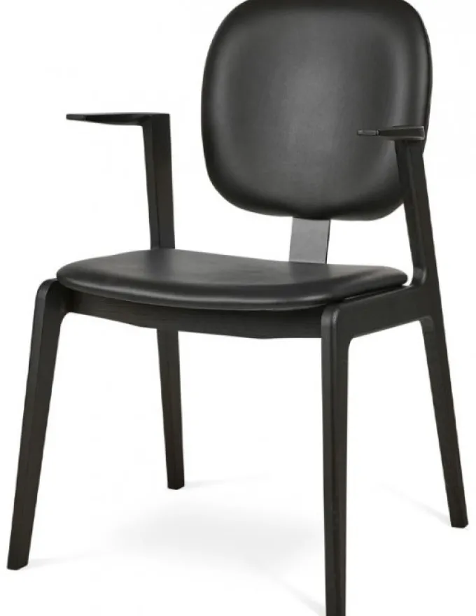 Cliff Karmstol Svart Ek