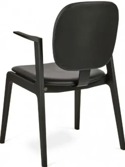 Cliff Karmstol Svart Ek