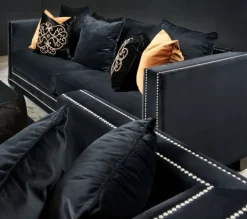 Cloude 2-Sits Soffa Svart Sammet
