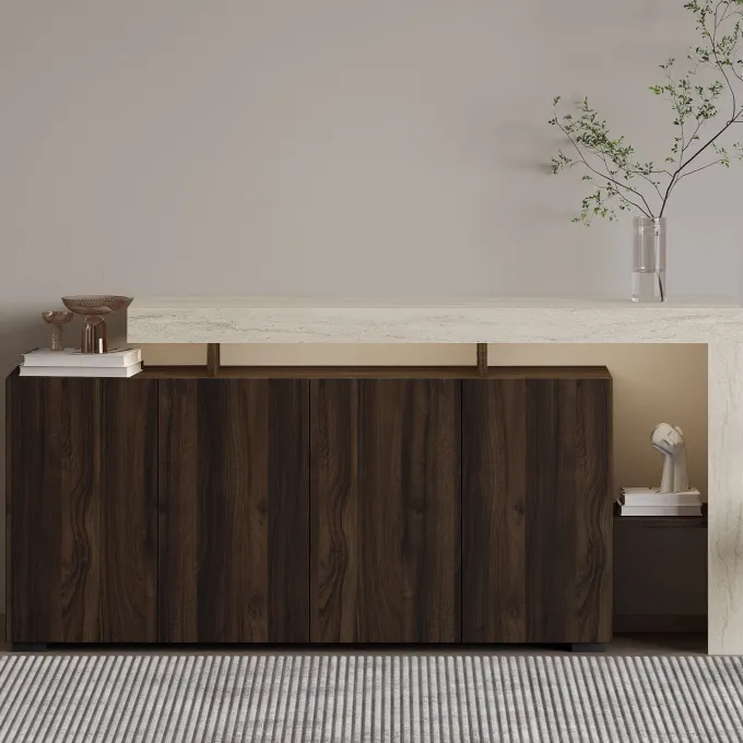 Cork Sideboard Travertin, valnöt