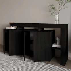 Cork Sideboard Wood Black