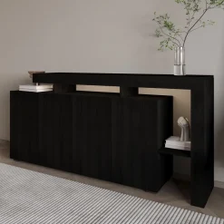 Cork Sideboard Wood Black