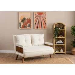 Cosmo Two (78 x 120 x 82 cm) 2-sits bäddsoffa Vit