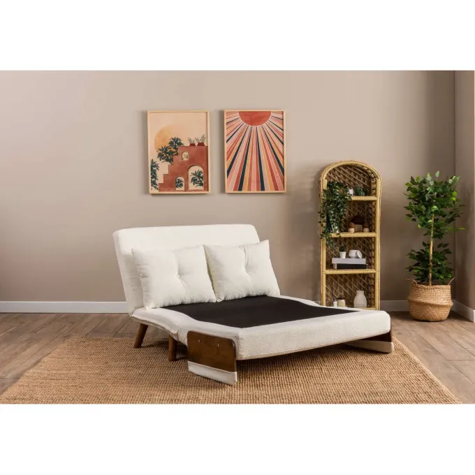 Cosmo Two (78 x 120 x 82 cm) 2-sits bäddsoffa Vit