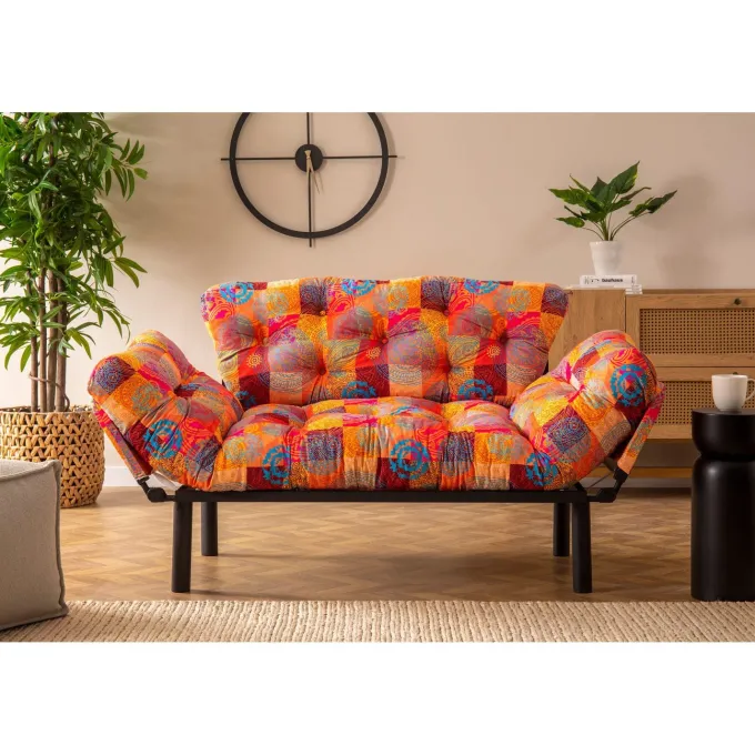 Dakar (155 x 80 x 70 cm) flerfärgad 2-sits bäddsoffa