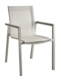 Delia Karmstol Light Grey/Off-White