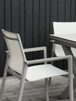 Delia Karmstol Textilene - Khaki / Off White