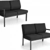 Delia 2-Sits (4-sits) H/V Grå