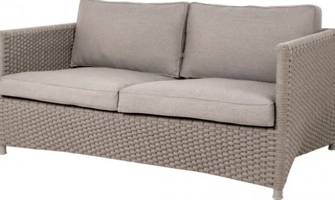 Diamond 2-sits lounge soffa inkl. Dyna Taupe
