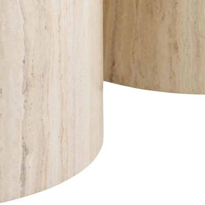 Dijon Satsbord Rund 58x58 cm Travertin