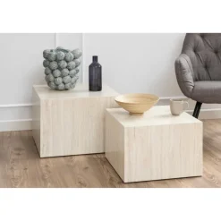 Dijon Satsbord 58x58 cm Travertin