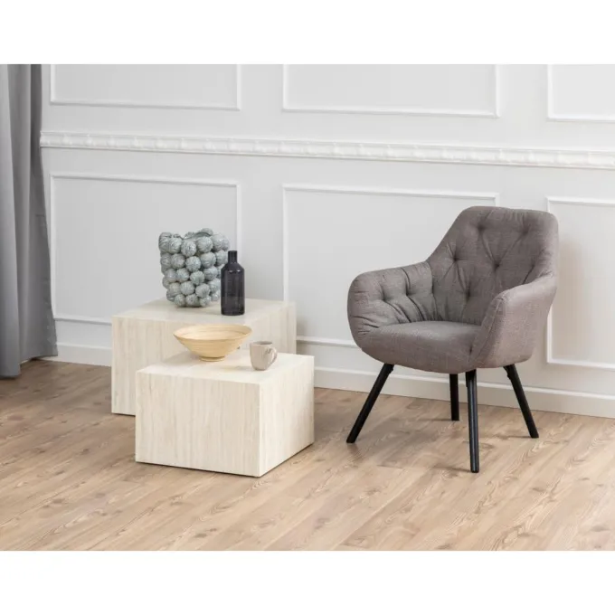 Dijon Satsbord 58x58 cm Travertin