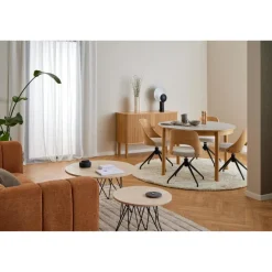 Dina Matstol vrid-funktion Ek/Beige
