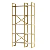 Dodoma Plus (87,5 x 175 x 30 cm) Vit marmor guld Bokhylla