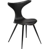 Dolphin Stol Vintage Black Art.Leather, Black