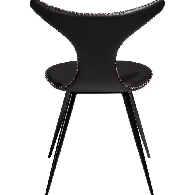 Dolphin Stol Vintage Black Art.Leather, Black