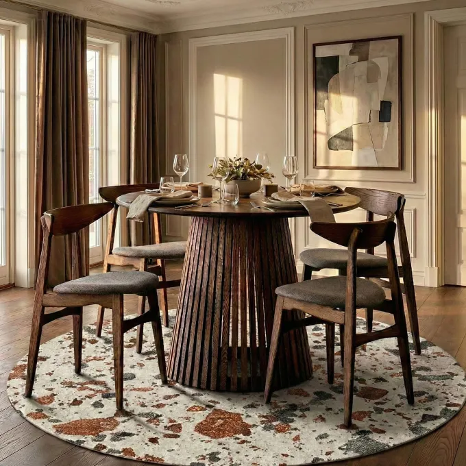 Dominus Matbord Rund 110 cm Smoked Oak