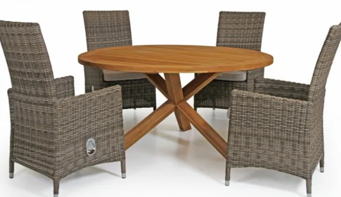 Eios Matgrupp inkl 4st Ninja Karmstolar Rustik