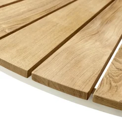 Ellen Cafébord 80 cm Rund Teak/Vit
