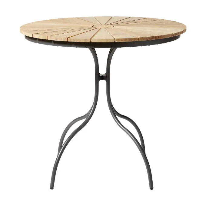 Ellen Cafébord Ø80cm i Teak och Aluminium Antracit