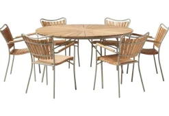 Ellen Trädgårdsbord i Teak och Aluminium 150 cm, Sandy Grey