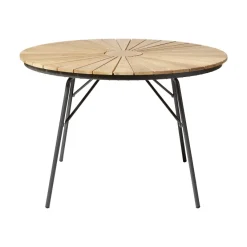 Ellen Trädgårdsbord i Teak och Aluminium 110 cm, Antracit