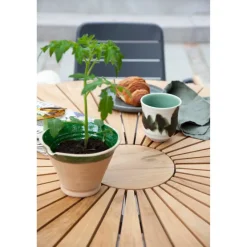 Ellen Trädgårdsbord i Teak och Aluminium 110 cm, Antracit