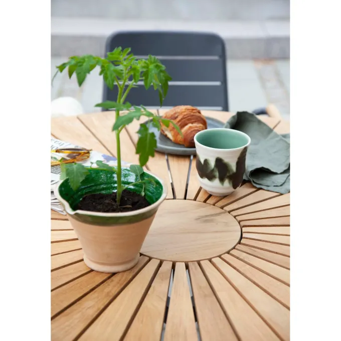 Ellen Trädgårdsbord i Teak och Aluminium 110 cm, Antracit