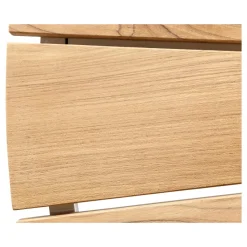 Ellen Trädgårdsmöbelset i Teak och Aluminium 130 cm + 5 stolar, Vit
