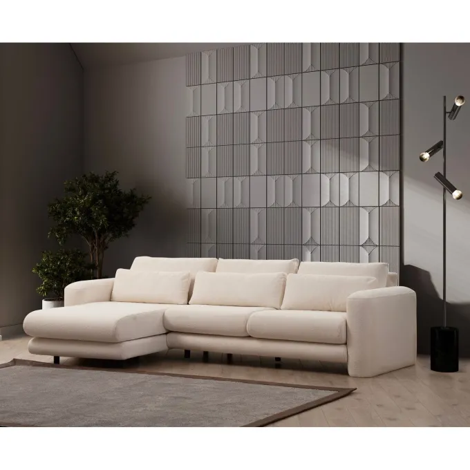 Essaouira hörn (290-165 x 97 x 73 cm) Hörnsoffa Kräm