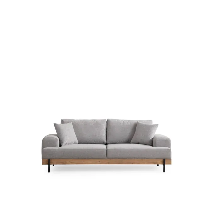 Eti Oak 3-sits (220 x 98 x 78 cm) 3-sitssoffa Grå
