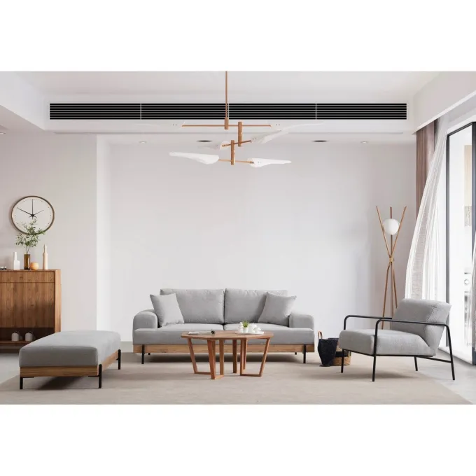 Eti Oak 3-sits (220 x 98 x 78 cm) 3-sitssoffa Grå