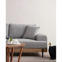 Eti Oak 3-sits (220 x 98 x 78 cm) 3-sitssoffa Grå