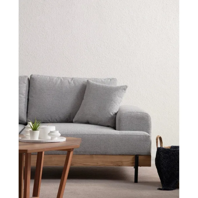 Eti Oak 3-sits (220 x 98 x 78 cm) 3-sitssoffa Grå